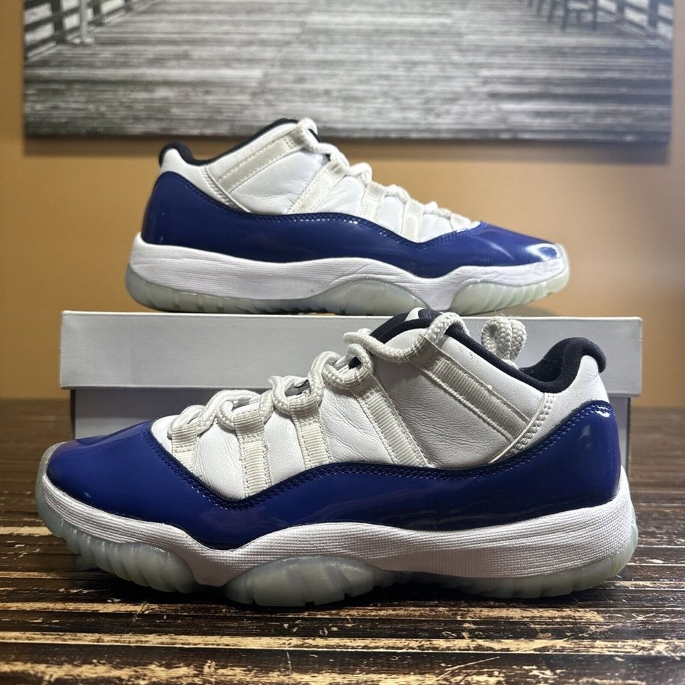 Women's Air Jordan Retro 11 Low "White Concord" 2020 US Women's Size 9